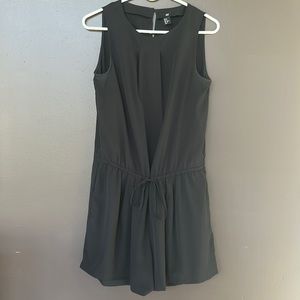 H&M, Black, Open Back Romper, Tie waist, Size 10